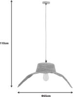 Φωτιστικό οροφής Jarua Inart E27 φυσικό Φ65x110εκ - Image 4