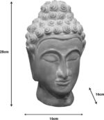 Επιτραπέζιο διακοσμητικό βούδας Rolia Inart γκρι terracotta 16x16x28εκ - Image 2