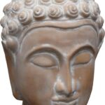 Επιτραπέζιο διακοσμητικό βούδας Rolia Inart γκρι terracotta 16x16x28εκ