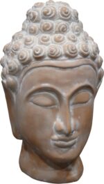 Επιτραπέζιο διακοσμητικό βούδας Rolia Inart γκρι terracotta 16x16x28εκ