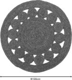 Χαλί Lopzerc Inart φυσικό σχοινί Φ100x2εκ - Image 3