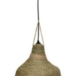 Φωτιστικό οροφής Boher Inart seagrass σε φυσική απόχρωση Φ33x76εκ