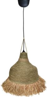 Φωτιστικό οροφής Boher Inart seagrass σε φυσική απόχρωση Φ33x76εκ