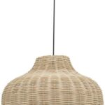 Φωτιστικό οροφής Ziquel Inart rattan σε φυσική απόχρωση Φ42x89εκ
