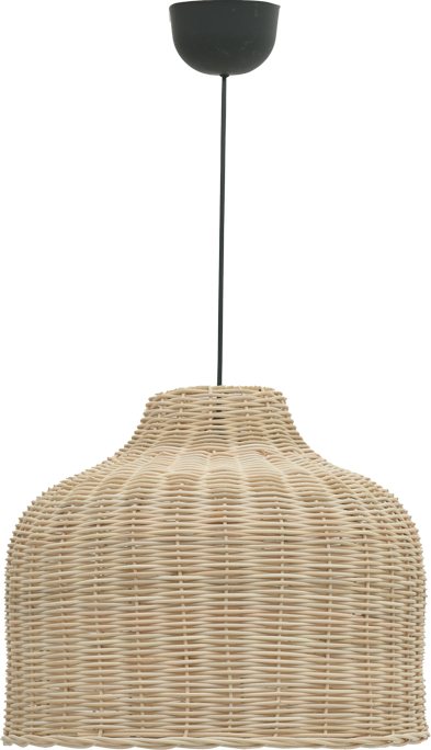 313-000034 Φωτιστικό οροφής Ziquel Inart rattan σε φυσική απόχρωση Φ42x89εκ - Image 1