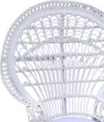 Πολυθρόνα Dorothy Inart με λευκό μαξιλάρι-λευκό rattan 115x53x147εκ - Image 4