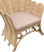 Πολυθρόνα Fragia Inart με μπεζ μαξιλάρι-φυσικό rattan 85x96x120εκ - Image 6