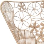 Πολυθρόνα Jake Inart με μπεζ μαξιλάρι-φυσικό rattan 110x86x145εκ - Image 4