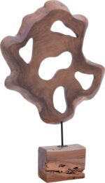 Επιτραπέζιο διακοσμητικό Strab Inart φυσικό ξύλο teak-μέταλλο 55x10x80εκ - Image 2