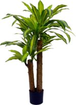 Διακοσμητικό φυτό Dracaena σε γλάστρα Inart πράσινο pp Υ110εκ