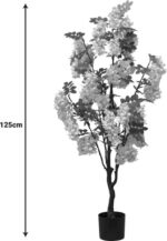 Διακοσμητικό φυτό Bean flowers σε γλάστρα Inart λευκό pp Υ125εκ - Image 4