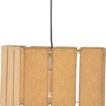 Φωτιστικό οροφής Boxfo Inart καφέ press papier-μέταλλο 32x32x123εκ