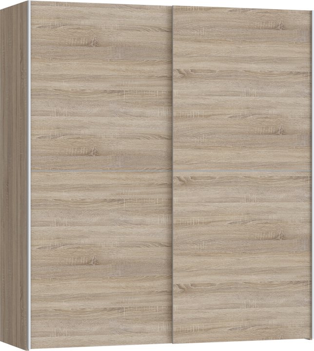 318-000019 Ντουλάπα ρούχων Noez pakoworld δίφυλλη με ράφια sonoma μελαμίνης 170.5x61x190.5εκ - Image 1