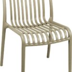 Καρέκλα Zoi pakoworld pp σε απόχρωση cappucino 42x58x79εκ
