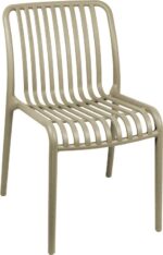 Καρέκλα Zoi pakoworld pp σε απόχρωση cappucino 42x58x79εκ