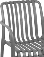 Πολυθρόνα Zoi pakoworld pp σε ανθρακί απόχρωση 58.5x54x80εκ - Image 5