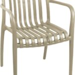 Πολυθρόνα Zoi pakoworld pp σε cappucino απόχρωση 58.5x54x80εκ