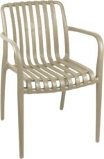 Πολυθρόνα Zoi pakoworld pp σε cappucino απόχρωση 58.5x54x80εκ