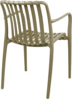Πολυθρόνα Zoi pakoworld pp σε cappucino απόχρωση 58.5x54x80εκ - Image 3