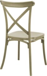 Καρέκλα Crossie pakoworld στοιβαζόμενη pp σε απόχρωση cappucino 38x46.5x82εκ - Image 3