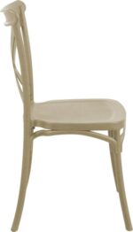 Καρέκλα Crossie pakoworld στοιβαζόμενη pp σε απόχρωση cappucino 38x46.5x82εκ - Image 4