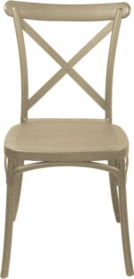Καρέκλα Crossie pakoworld στοιβαζόμενη pp σε απόχρωση cappucino 38x46.5x82εκ - Image 5