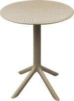Τραπέζι Merkon pakoworld pp σε cappucino απόχρωση Φ60x75εκ