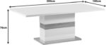 Τραπέζι Zoekrin Inart λευκό mdf 200x100x76εκ - Image 6
