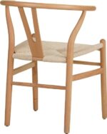 Καρέκλα Wishbone pakoworld rubberwood-σχοινί σε φυσική απόχρωση 53.5x57x74εκ - Image 3