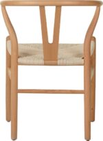 Καρέκλα Wishbone pakoworld rubberwood-σχοινί σε φυσική απόχρωση 53.5x57x74εκ - Image 6
