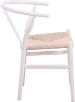 Καρέκλα Wishbone pakoworld rubberwood-σχοινί σε λευκή απόχρωση 53.5x57x74εκ - Image 4