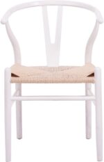 Καρέκλα Wishbone pakoworld rubberwood-σχοινί σε λευκή απόχρωση 53.5x57x74εκ - Image 5