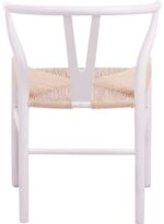 Καρέκλα Wishbone pakoworld rubberwood-σχοινί σε λευκή απόχρωση 53.5x57x74εκ - Image 6