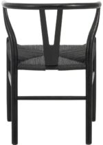 Καρέκλα Wishbone pakoworld rubberwood-σχοινί σε μαύρη απόχρωση 53.5x57x74εκ - Image 5