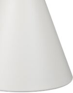 Βοηθητικό τραπέζι Coozlin Inart sintered stone σε απόχρωση λευκό μαρμάρου με λευκό μέταλλο Φ50x50εκ - Image 4