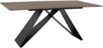 Τραπέζι Sabrina pakoworld sintered stone καρυδί-μαύρο 180x90x75εκ - Image 2