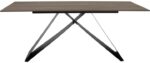 Τραπέζι Sabrina pakoworld sintered stone καρυδί-μαύρο 180x90x75εκ - Image 3