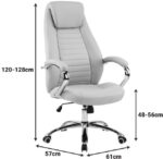 Καρέκλα γραφείου διευθυντή Sonar pakoworld μπεζ pu 61x57x120-128εκ - Image 6