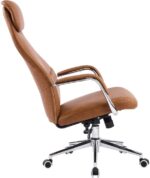 Καρέκλα γραφείου διευθυντή Ferka pakoworld καφέ pu 64x71x120-128εκ - Image 4