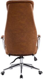 Καρέκλα γραφείου διευθυντή Ferka pakoworld καφέ pu 64x71x120-128εκ - Image 6