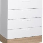 Συρταριέρα Pelita pakoworld σε λευκή-oak απόχρωση 72x40x88εκ
