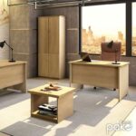 Γραφείο εργασίας επαγγελματικό Amazon pakoworld χρώμα sonoma 120x75x75εκ - Image 2