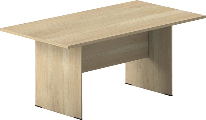 069-000077 Τραπέζι συνεδριάσεων Amazon pakoworld σε oak απόχρωση 200x100x75εκ - Image 1