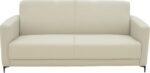 Καναπές διθέσιος Sidica I pakoworld PU σε μπεζ απόχρωση 135x82x81εκ - Image 3
