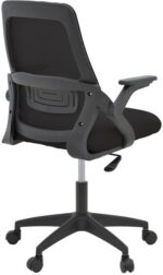 Καρέκλα γραφείου Reji pakoworld mesh ύφασμα μαύρο 58x60x89-99εκ - Image 2