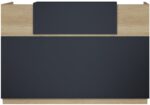 Γραφείο reception Lotus pakoworld σε χρώμα φυσικό - ανθρακί 140x70x110εκ - Image 2