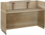 Γραφείο reception Lotus pakoworld σε χρώμα φυσικό 140x70x110εκ - Image 2
