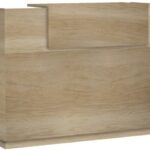 Γραφείο reception Lotus pakoworld σε χρώμα φυσικό 180x70x110εκ
