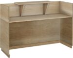 Γραφείο reception Lotus pakoworld σε χρώμα φυσικό 200x70x110εκ - Image 2