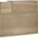 Γραφείο reception Lotus pakoworld σε χρώμα φυσικό 200x70x110εκ